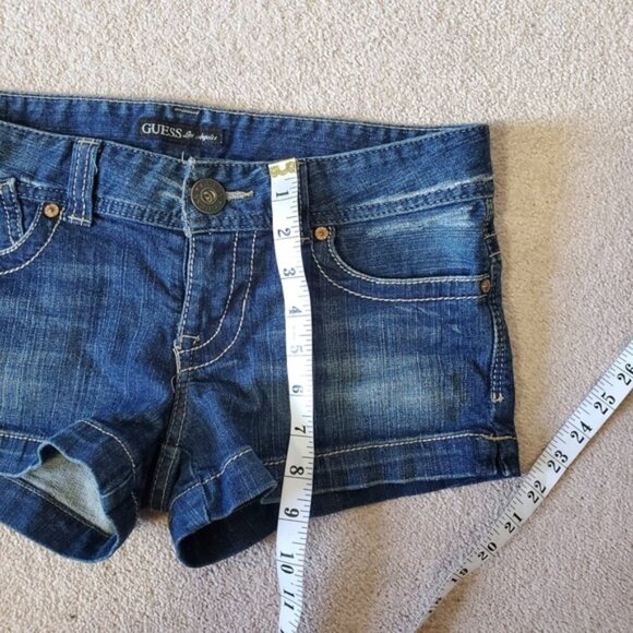 Guess Y2K Denim Low Rise Brat Girl Summer Shorts 16" Waist - Picture 4 of 6